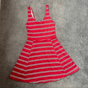H&M Red Dress with black/white stripes
